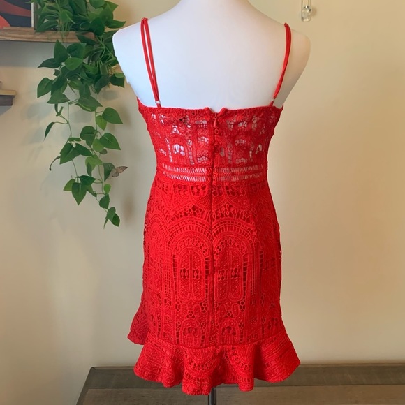 Red Lacey Dress - Picture 3 of 4